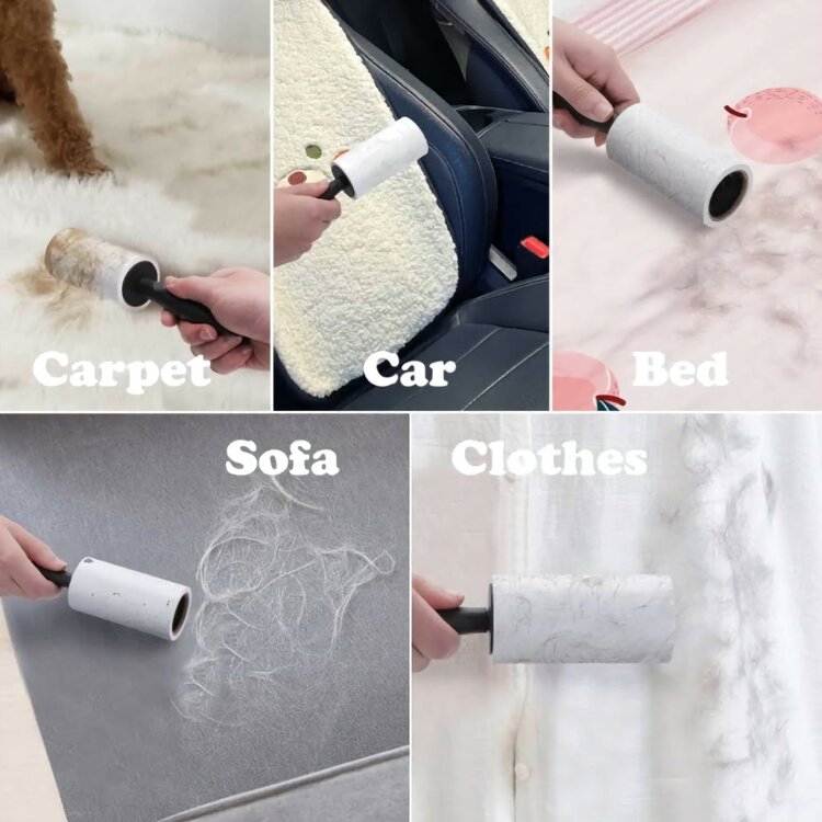 De roller blijft goed plakken, waardoor alles goed schoon, haar en pluis vrij wordt.