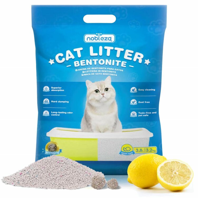 Nobleza Bentoniet Kattenbakvulling met citroengeur 3,8 liter