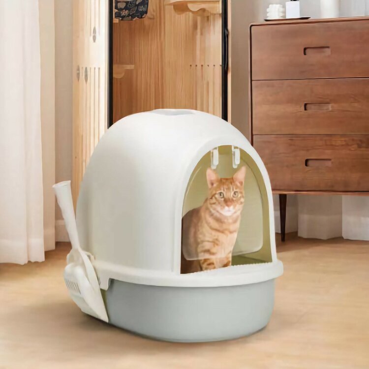 Kattenbak met kap en schepje goedkoop