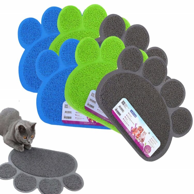 Kattenbakmat grijs groen of blauw