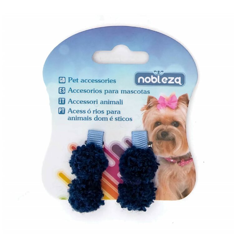 Nobleza Haarspeld - Voor hond en kat - Pluche balletjes - 2 Stuks