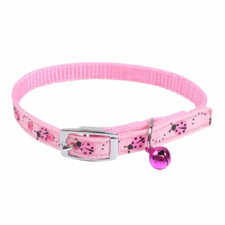 Kattenhalsbandje roze met sluiting die niet los gaat