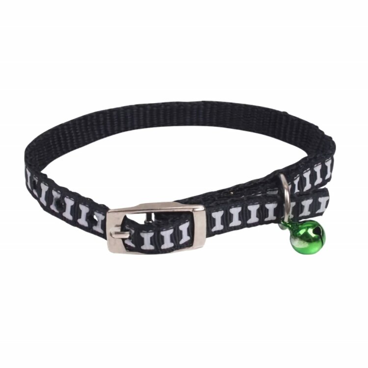 Kattenhalsband zwart met sluiting die niet zomaar los gaat