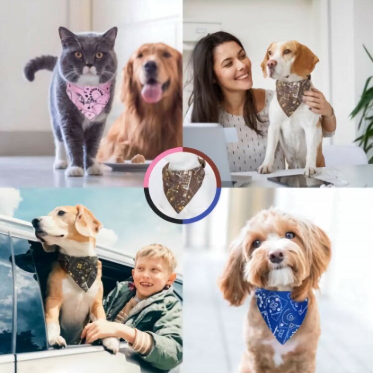 Halsband met sjaaltje voor hond en kat