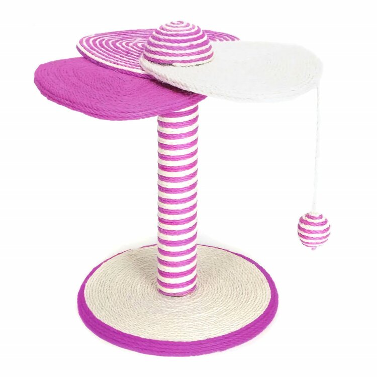 Krabpaal klein paars / wit 38 cm
