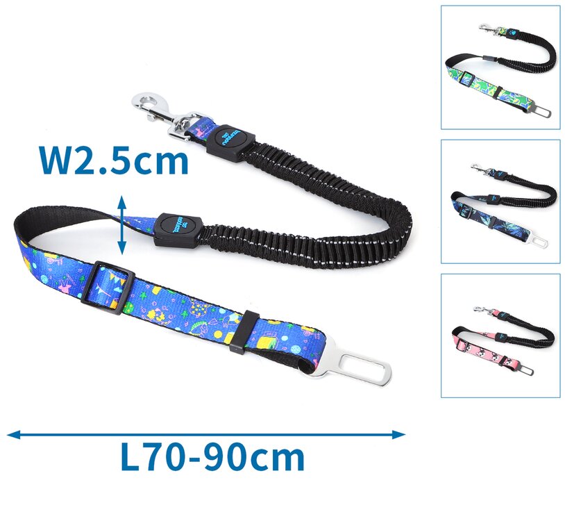 Hondengordel met handvat - Blauw - 90 cm