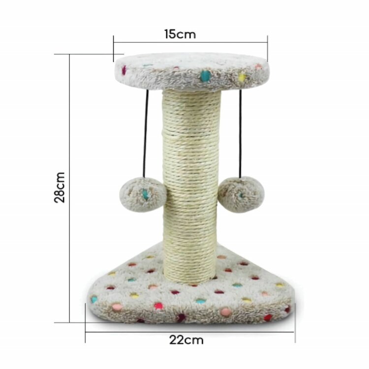 Nobleza Krabpaaltje met plateau en speeltje - Beige - 28 cm 