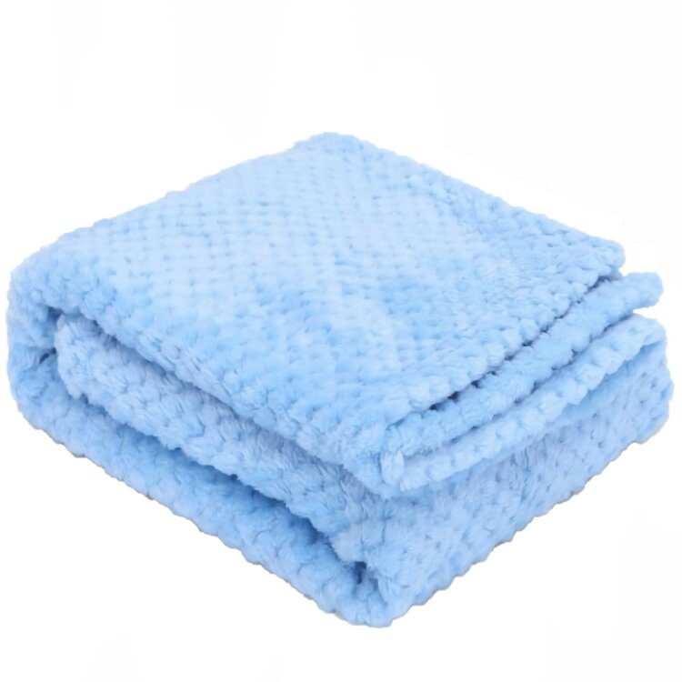 Nobleza Dekentje voor hond en kat, pluche, lichtblauw, maat s
