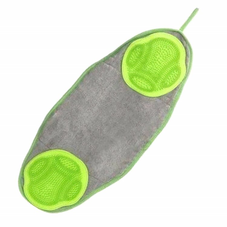 Nobleza Handdoek met borstels voor huisdieren - Groen