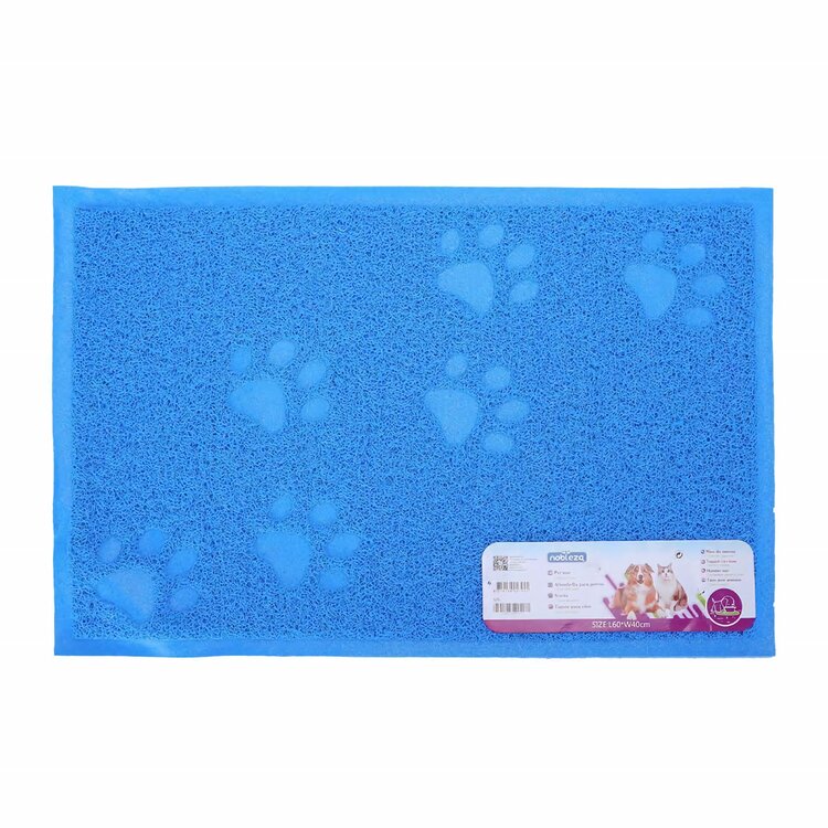 Nobleza Kattenbakmat - Placemat - Rubber - Rechthoek - 40x60 cm - Blauw