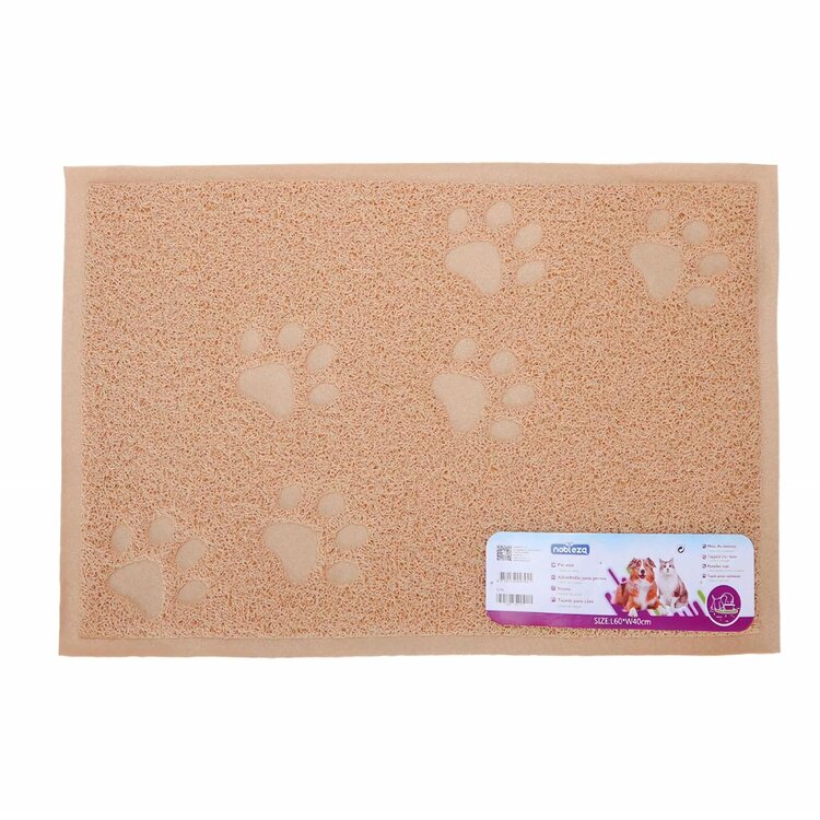 Nobleza Kattenbakmat - Placemat - Rubber - Rechthoek - 40x60 cm - Bruin