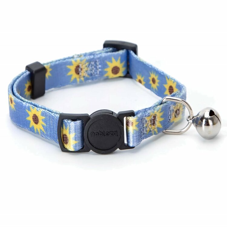 Nobleza Kattenhalsband met belletje - Paars