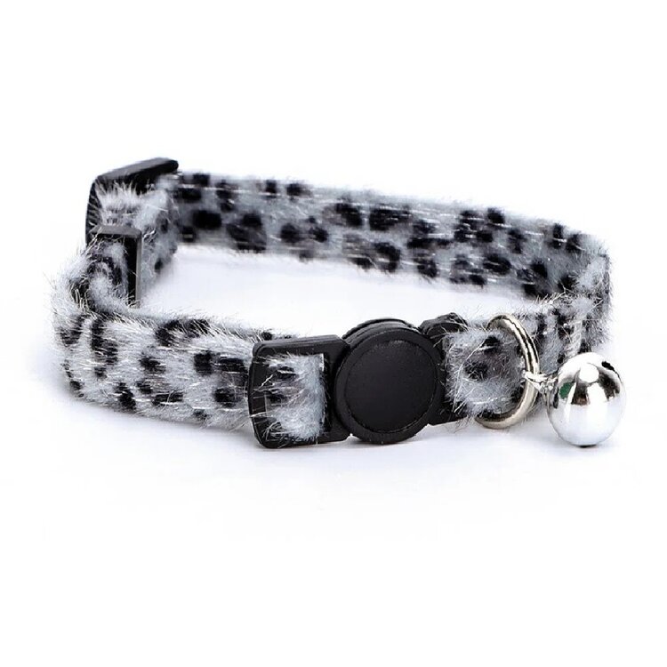 Nobleza Kattenhalsband - Grijs - Panterprint