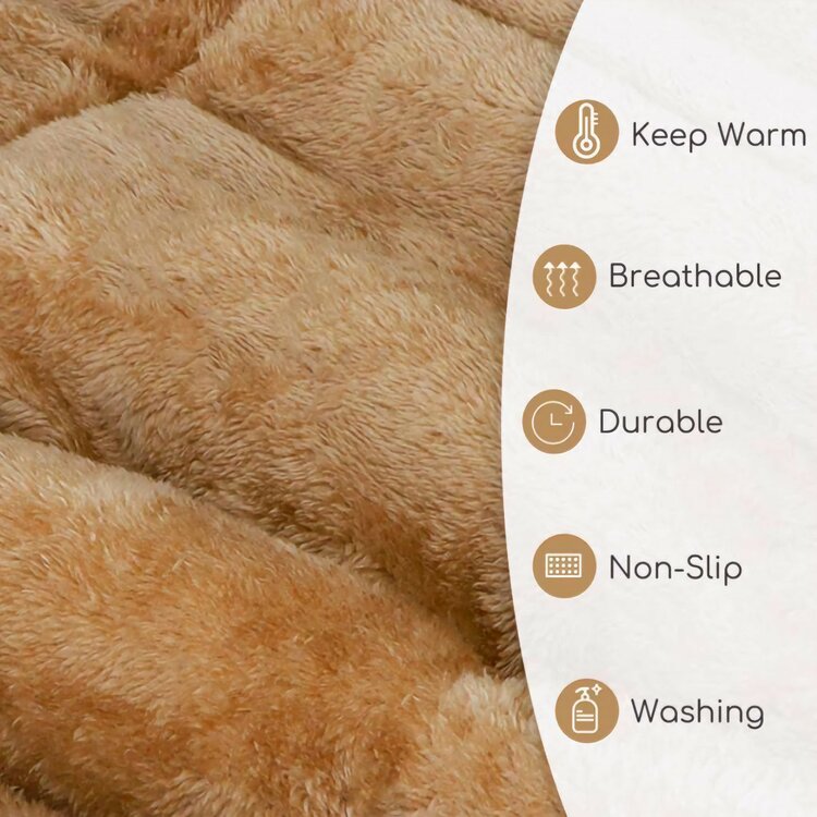 Nobleza Kleed voor hond en kat - Bruin pluche - 70x85 cm