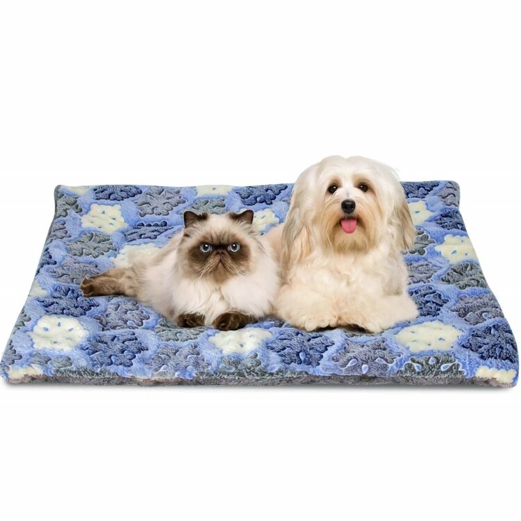 Nobleza Kleed voor hond en kat - Blauw pluche - 70x85 cm