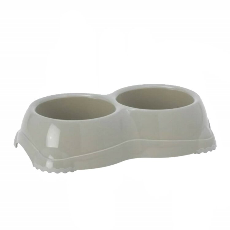 Voer en waterbak Grijs voor katten