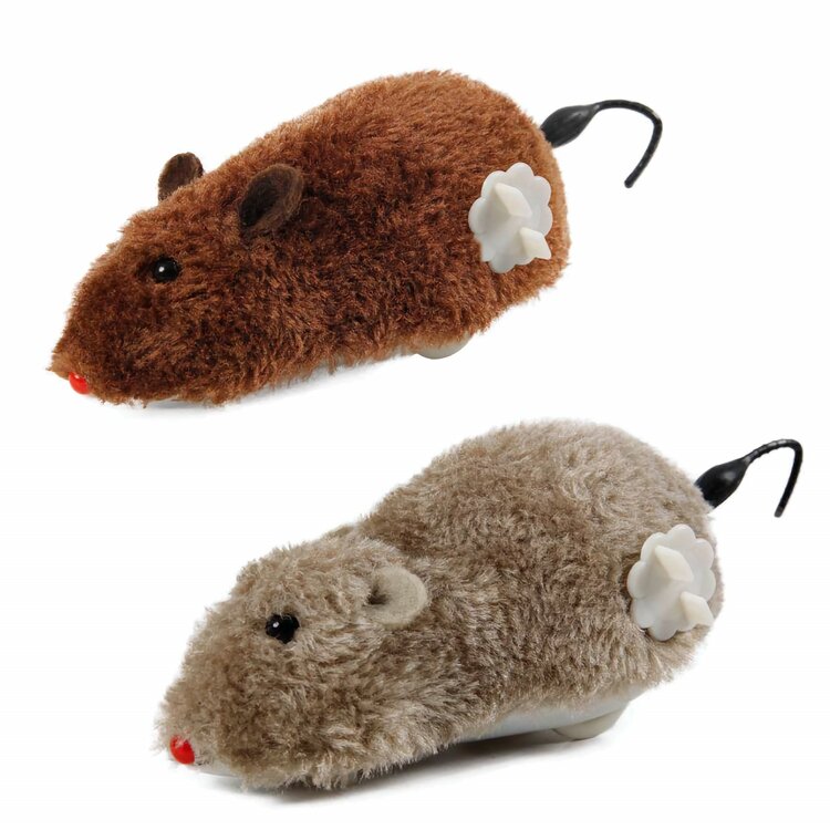 Rijdende muis voor katten
