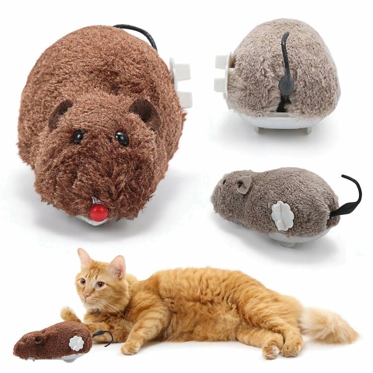 Bewegende muis als kattenspeeltje