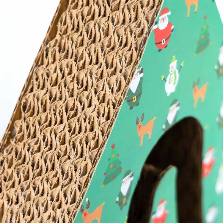 Nobleza Katten krabkarton - Kerstboom met speelballen