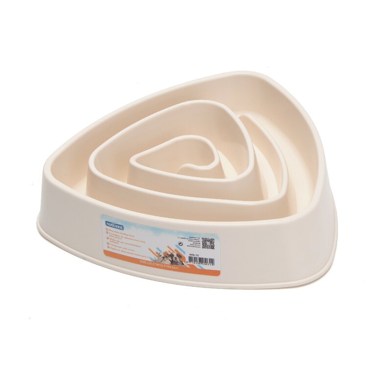 Nobleza Hondenvoerbak - Anti schrok - Driehoek - Beige