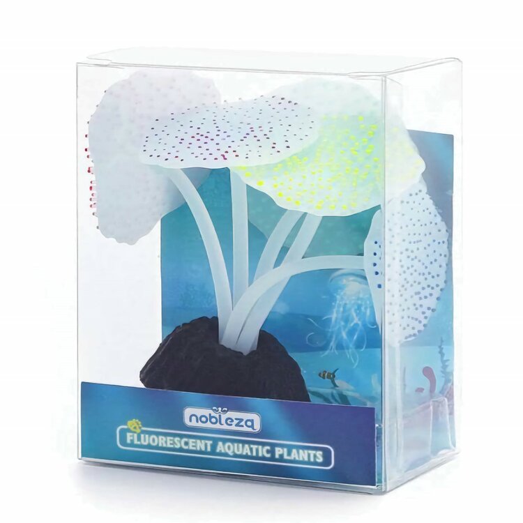 Nobleza Aquariuminrichting - Bladkoraal - Kunstmatig - Fluorescerend