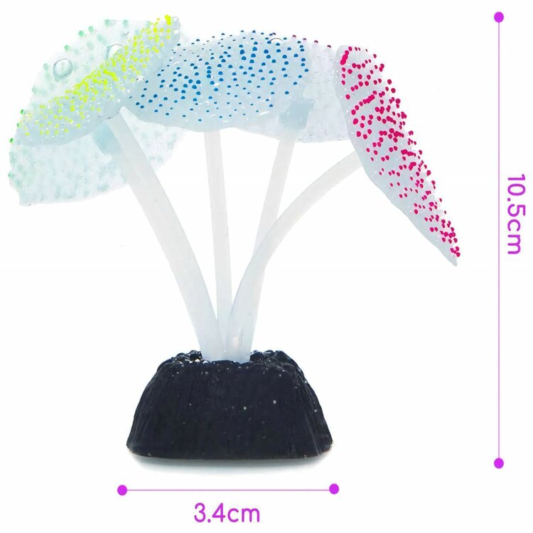 Nobleza Aquariuminrichting - Bladkoraal - Kunstmatig - Fluorescerend