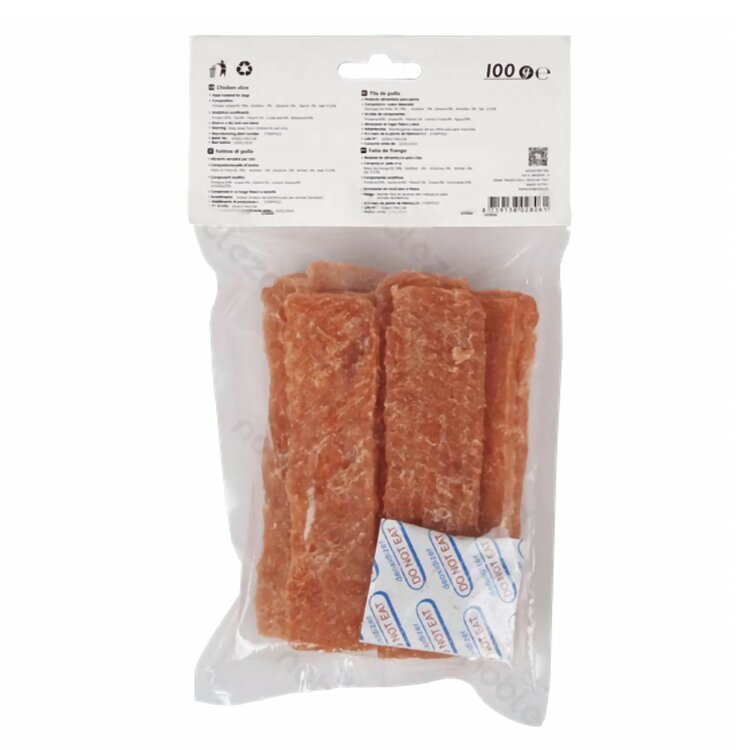 Hondensnack kip plakken