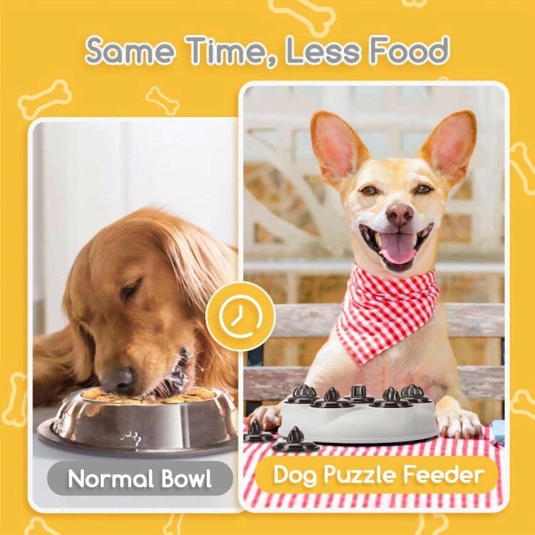 Hond langzaam eten spel