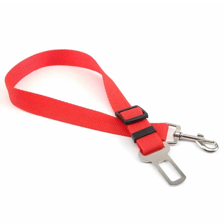 Nobleza Hondengordel - Lengte verstelbaar - Rood - Breedte 2 cm