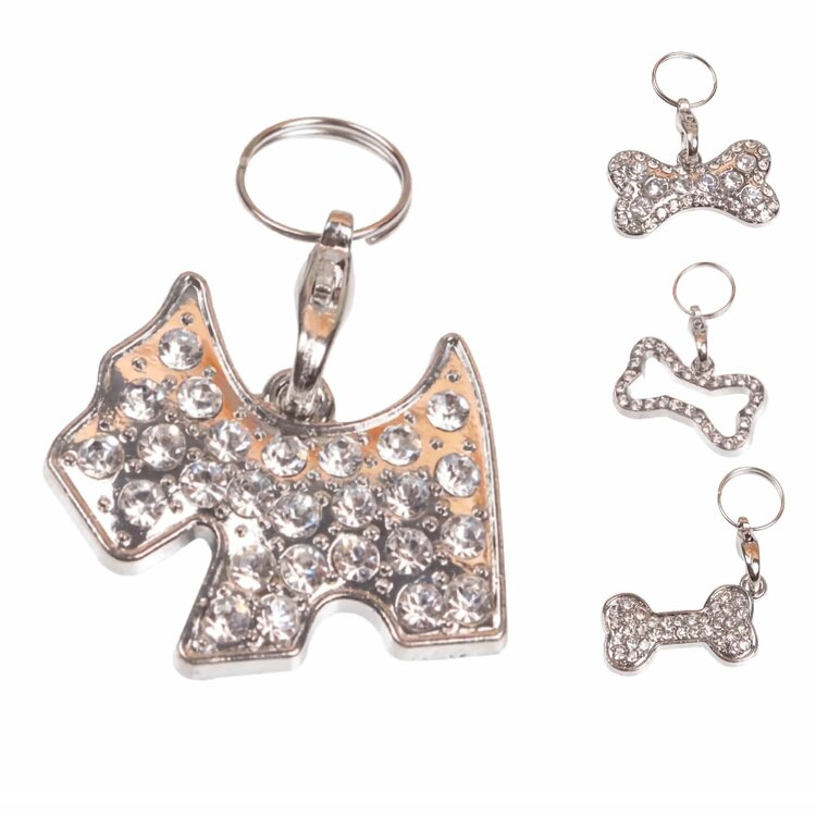 Nobleza Honden halsbandhanger met briljantjes
