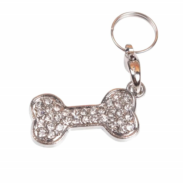 Honden halsbandhanger met briljantjes