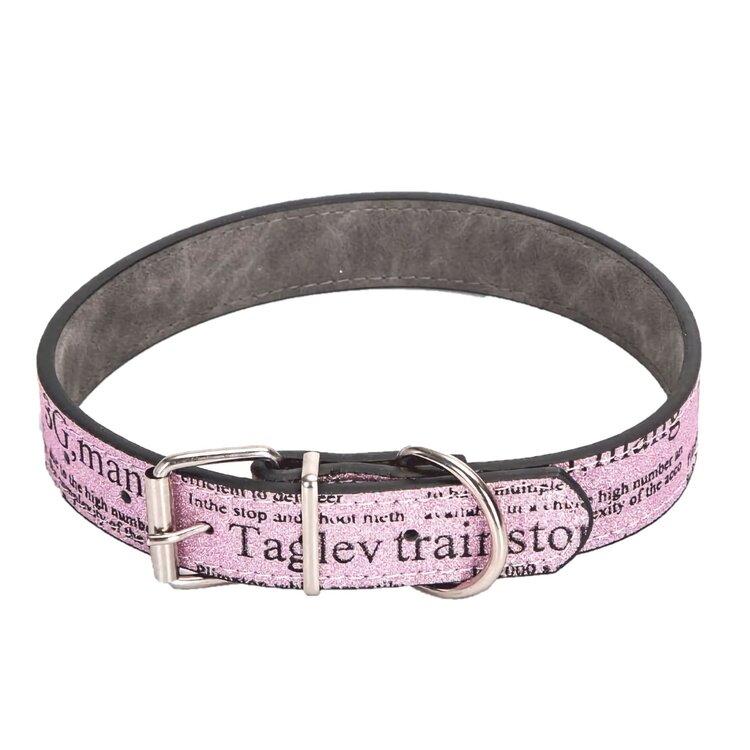 Roze halsband voor grote hond