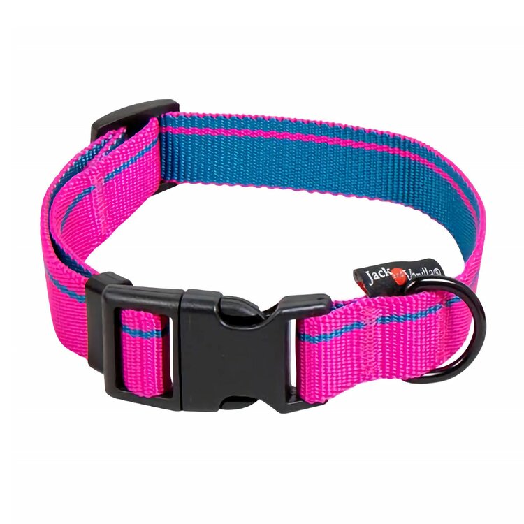 Jack and Vanilla Hondenhalsband - Nylon - Roze - 35 cm