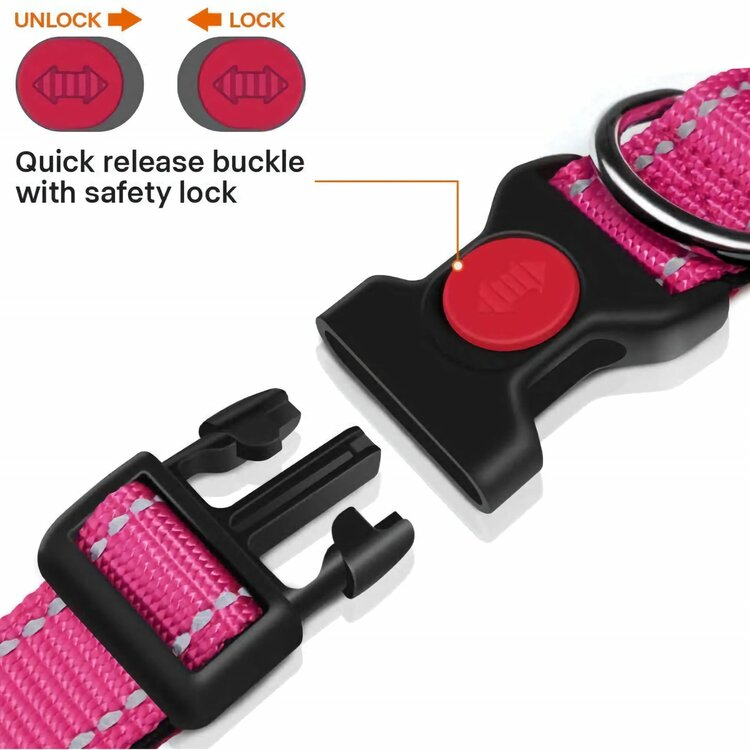 Roze hondenhalsband