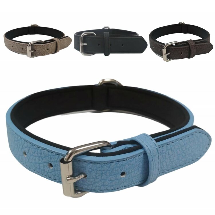 Nobleza Hondenhalsband - Gevoerd vegan leer - 31cm