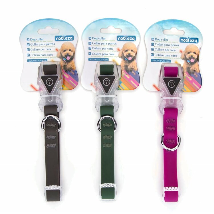 Hondenhalsband met licht in gesp 50 cm
