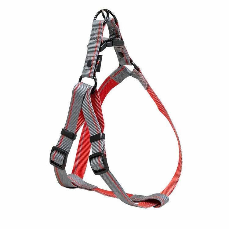 Hondentuig grijs rood Stripe