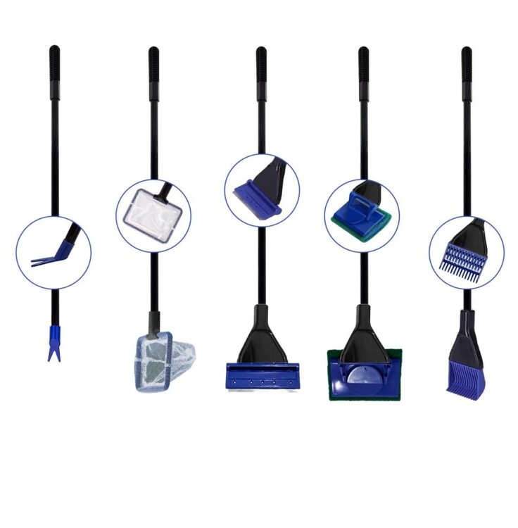 Nobleza Aquarium schoonmaak tools - 5 delig