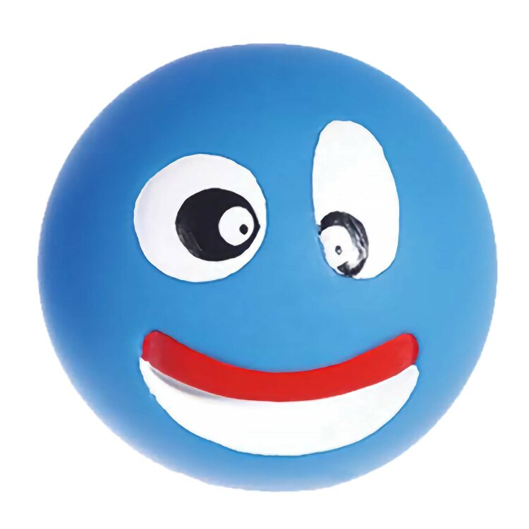 Nobleza Hondenspeelgoed - Bal met piep - Blauw - 7,5 cm