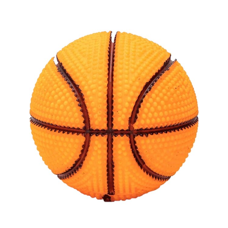 Honden piepspeeltje basketbal 6,5 cm
