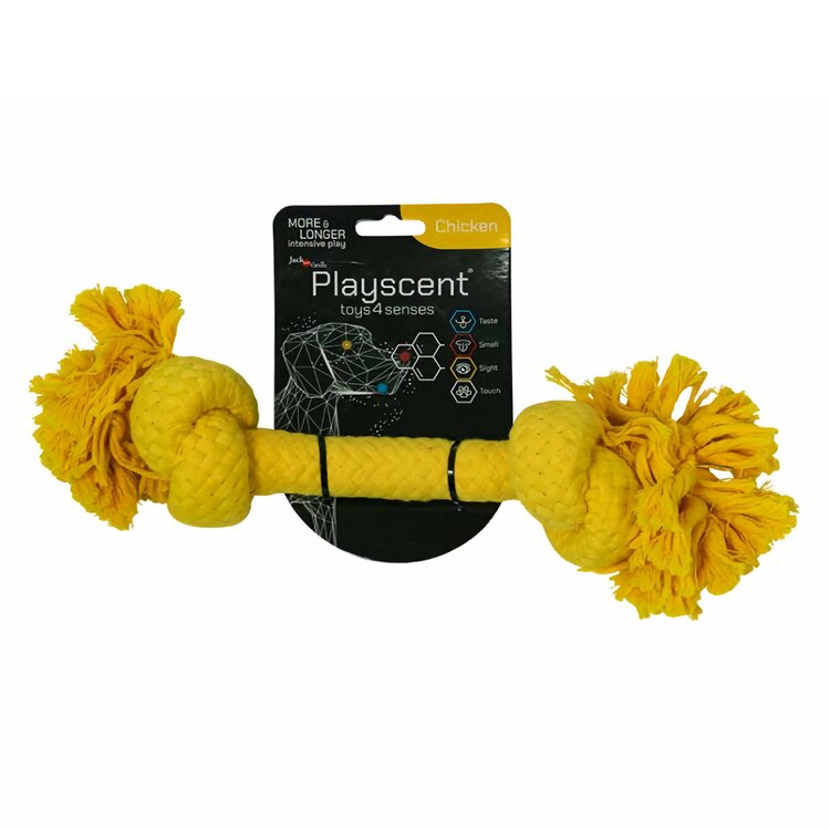 Honden speeltouw kip 32 cm