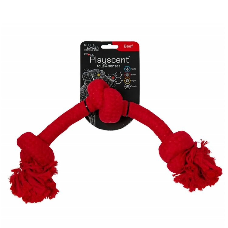 Jack and Vanilla Honden speeltouw - Rund - 48 cm