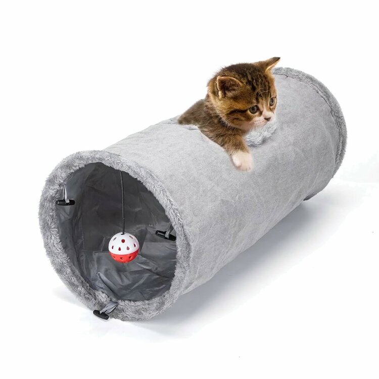 Nobleza Kattenspeelgoed - Luxe tunnel - Pluche - 60 cm