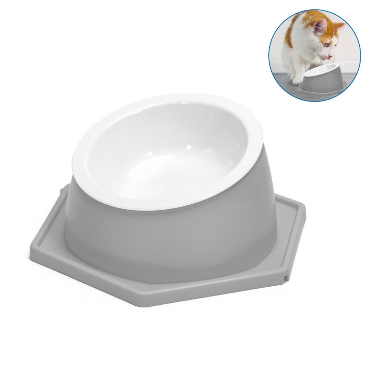 Nobleza Kattenvoerbak verhoogd - Grijs