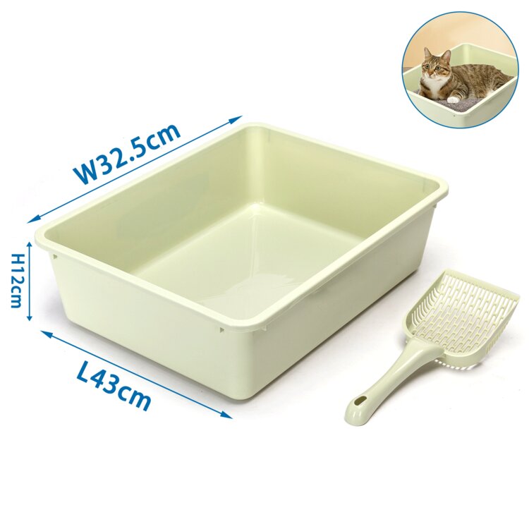 Nobleza Open kattenbak met schepje - Groen - 43x32,5x12 cm