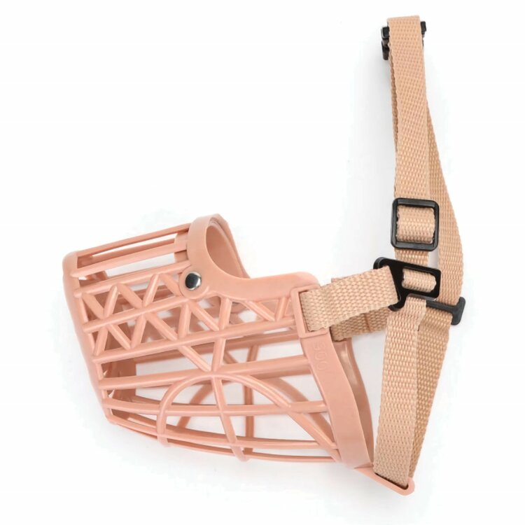 Nobleza Honden muilkorf - Kunststof - Beige - Maat XM