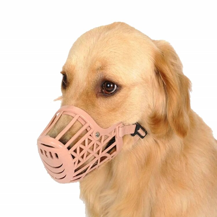 Nobleza Honden muilkorf - Kunststof - Beige - Maat XM