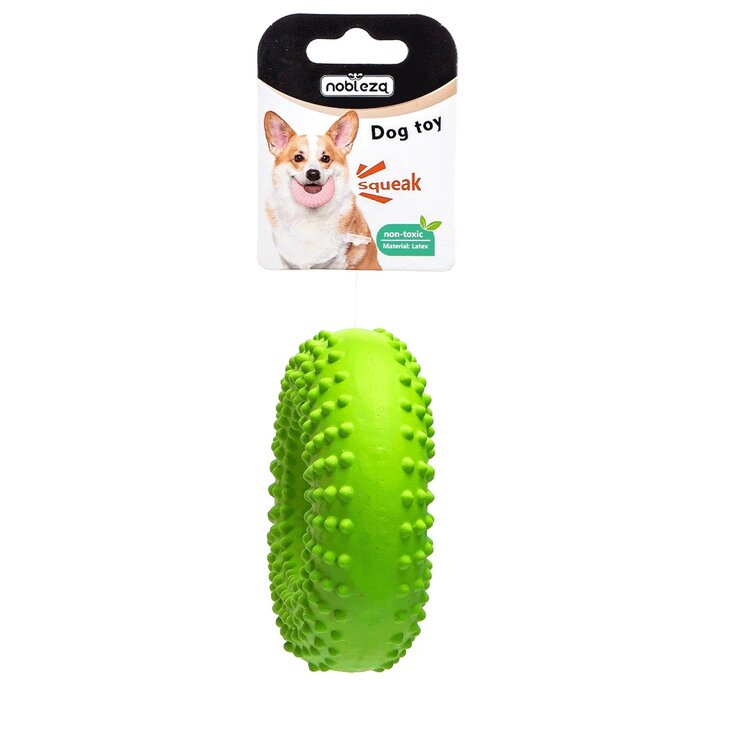 Nobleza Honden piepspeelgoed - Grote ring - Rubber - 12,5 cm
