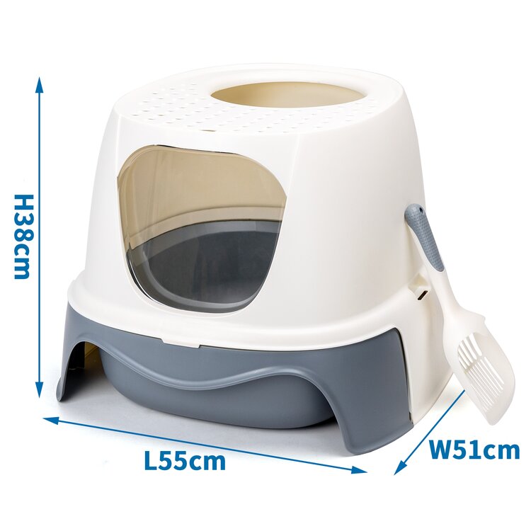 Nobleza Hop in kattenbak met lade - 55x51x38 cm - Grijs