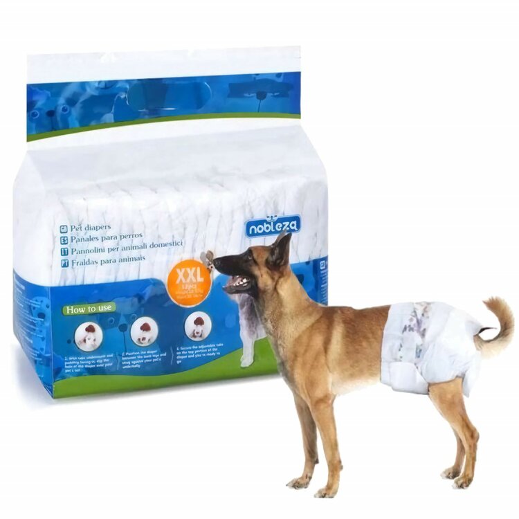 Ben je op zoek naar luiers voor jouw grote hond met een gewicht van maximaal 15 kg?